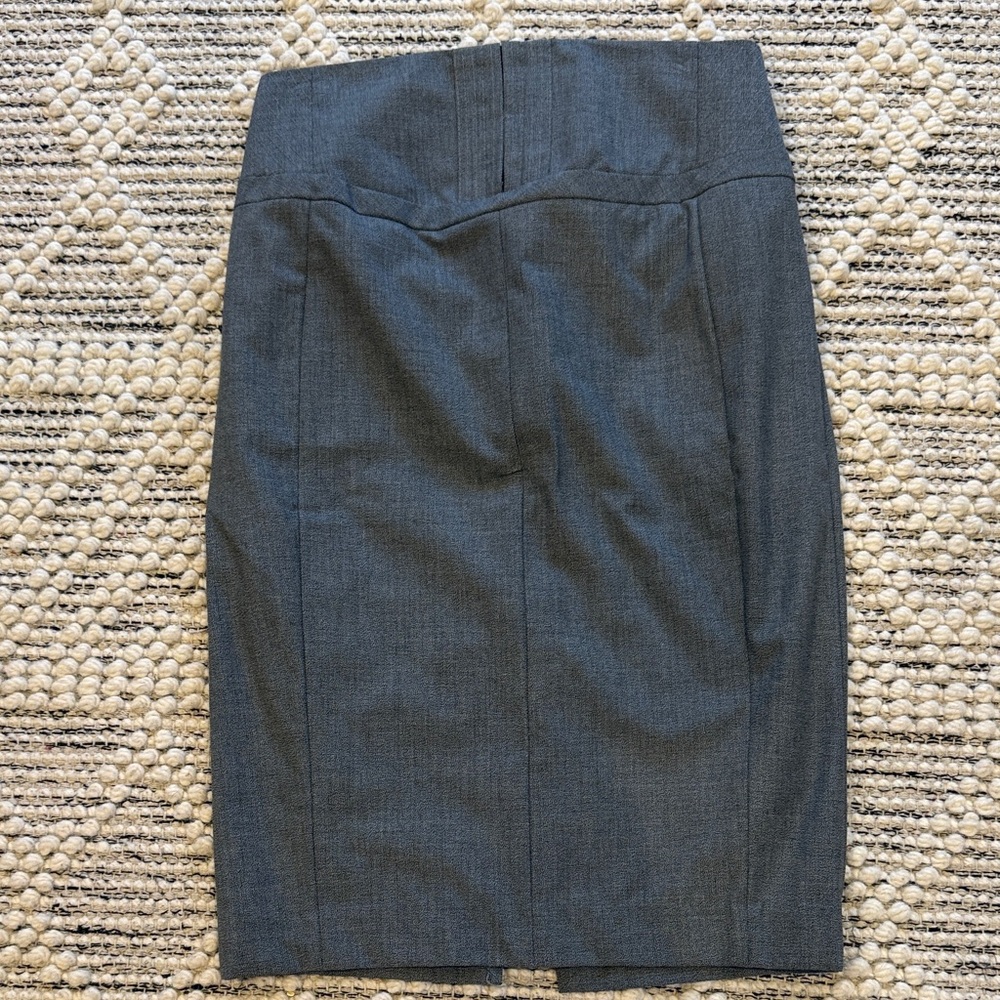 Elegant Gray Women's pencil Skirt high waisted